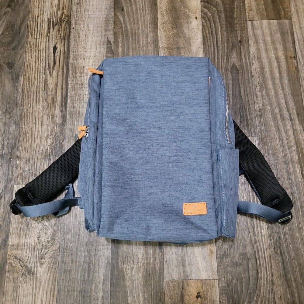 Nordace Backpack In Blue Multiple Compartments And pockets RFID Protection